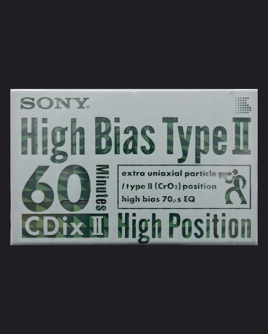Sony CDIx II Type II blank cassette tape 1991 JP — detail view