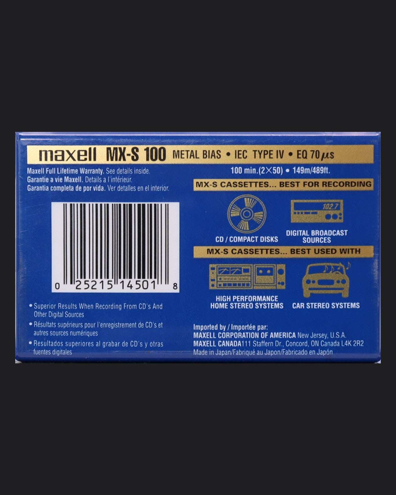 Maxell MX-S (1998-1999 US)