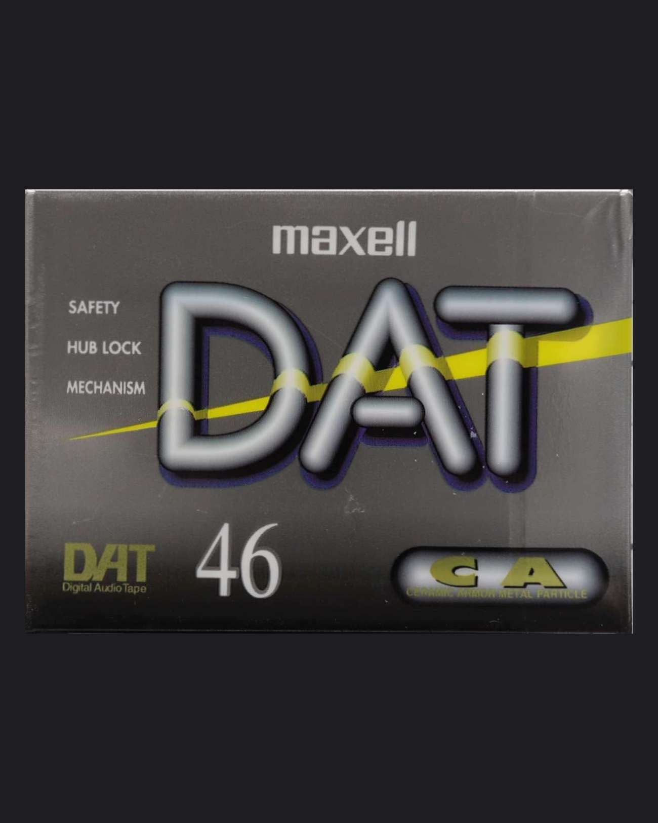Maxell DAT DM-D blank DAT tape 46 minutes- front view