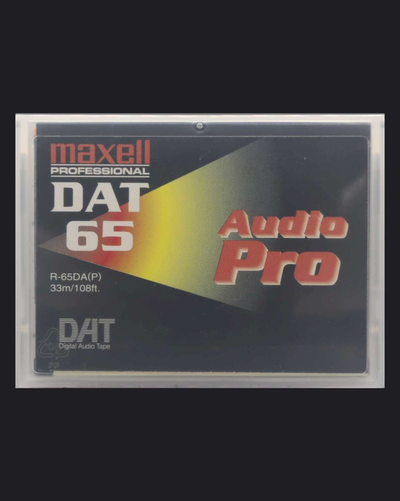 Maxell Professional DAT R-DA blank DAT tape 65 minutes- front view