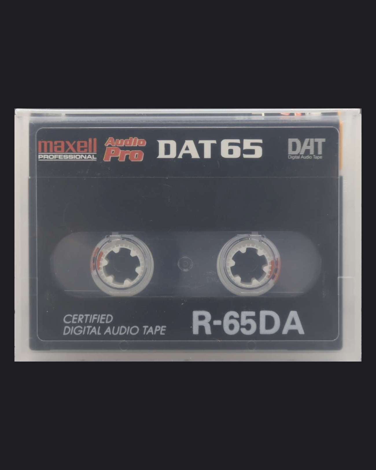 Maxell Professional DAT R-DA blank DAT tape 65 minutes- rear view