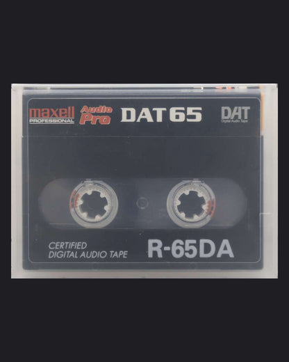 Maxell Professional DAT R-DA blank DAT tape 65 minutes- rear view