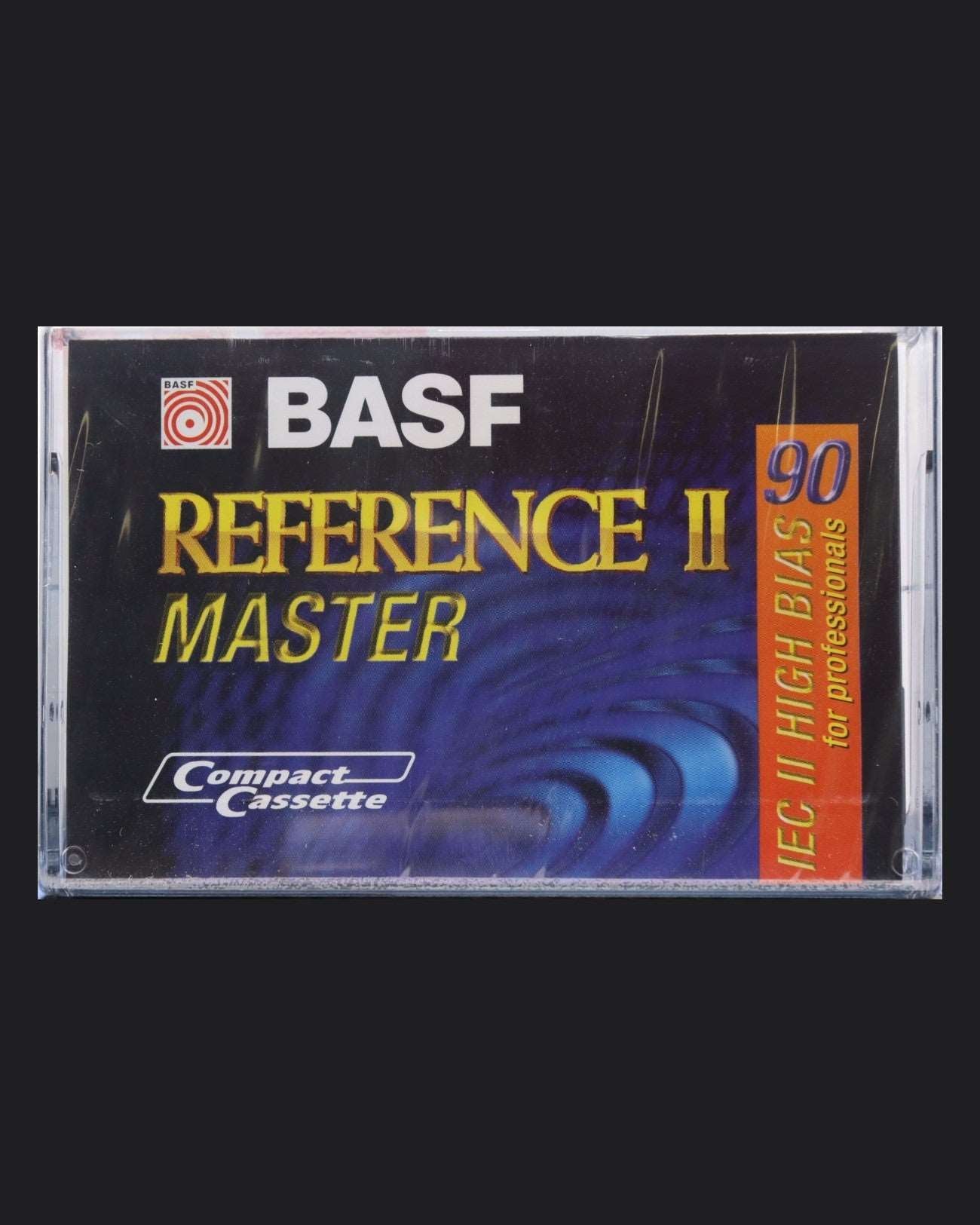 BASF Reference Master II Type II blank cassette tape 1995 DE 90 min — front view new sealed