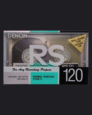 Denon RS Type I blank cassette tape 1990 JP — front view new sealed
