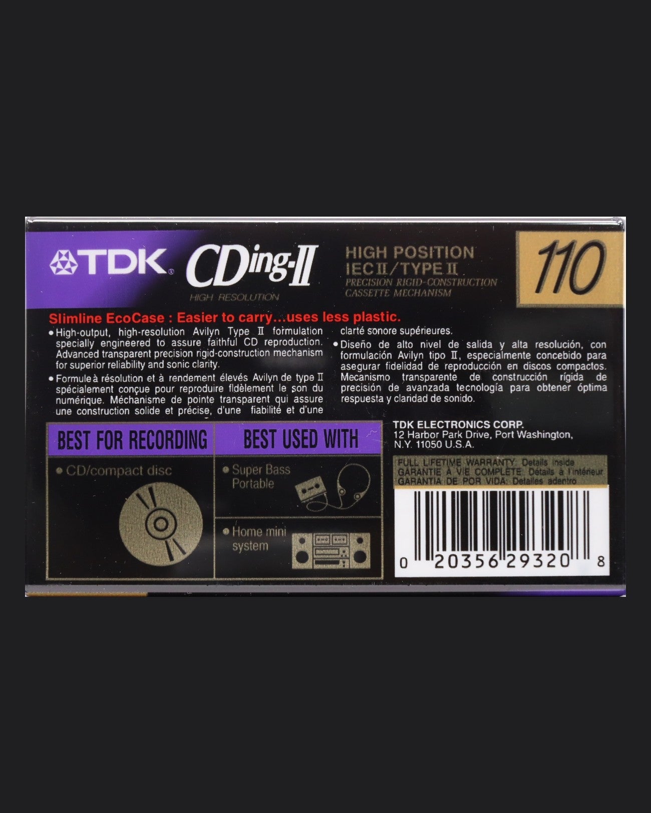 TDK CDing-II (1992-1997 US) Ultra Ferric