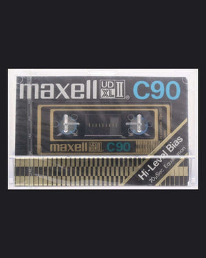 Maxell UD XLII Type II blank cassette tape 1977-1979 US 90 min — front view new sealed