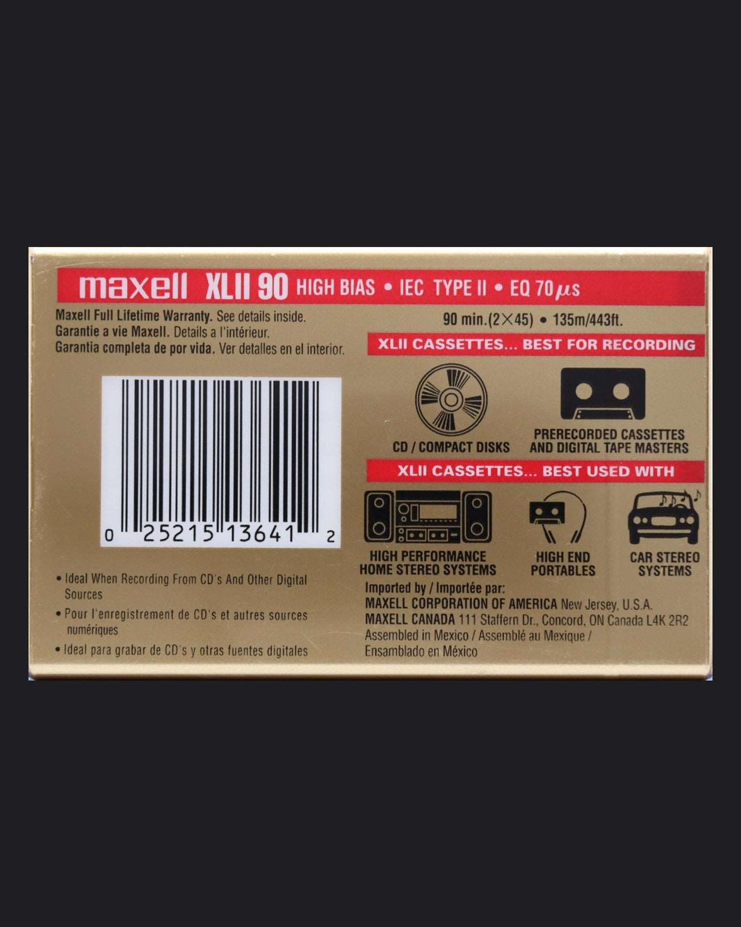 Maxell XLII & XLII-S High Bias Type II Cassettes | Ultra Ferric