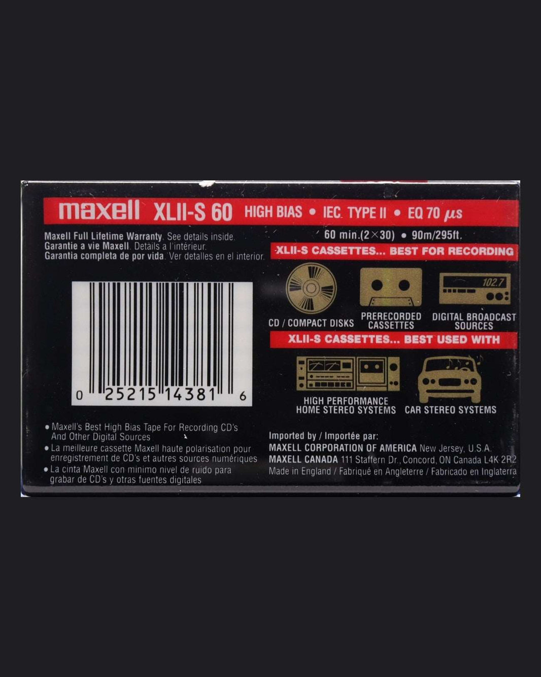 Maxell XLII & XLII-S High Bias Type II Cassettes | Ultra Ferric