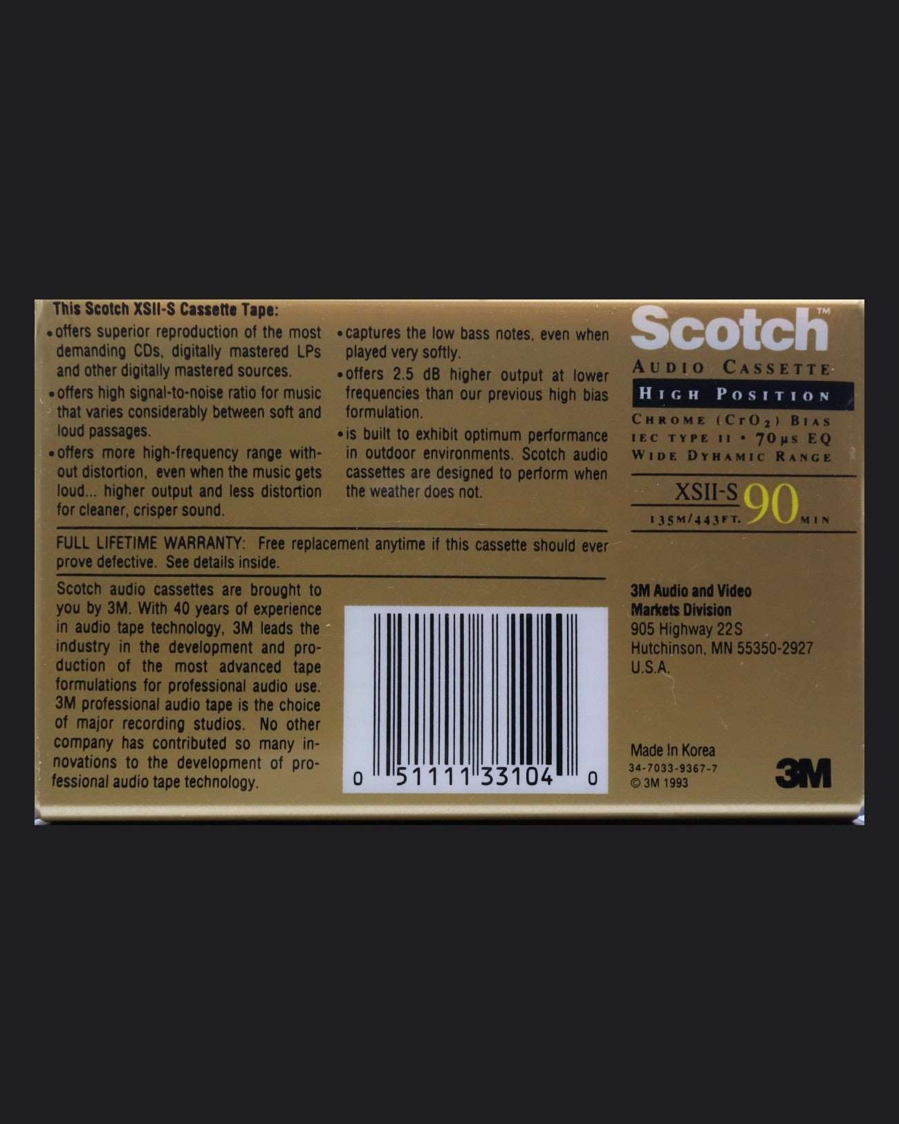 Scotch XS II-S (1993-1996 US)